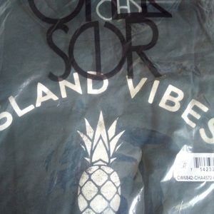 New chaser island vibes tank pineapple blue NWT